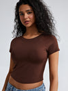 Solid Slim Fit Braless Crop Tops