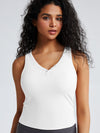 Ribbed Deep V Neck Brami Top