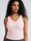 Ribbed Deep V Neck Brami Top