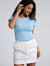 Solid Slim Fit Braless Crop Tops