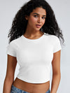 Solid Slim Fit Braless Crop Tops