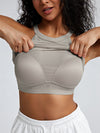Seamless Ribbed Halter Bra Tank