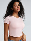 Solid Slim Fit Braless Crop Tops