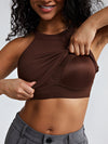 Seamless Ribbed Halter Bra Tank