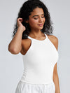 Seamless Ribbed Halter Bra Tank