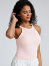 Seamless Ribbed Halter Bra Tank