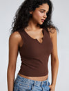 V-Front Sleeveless Bra Tank