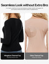 Ribbed Built In Bra Long Sleeve Tops