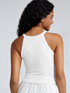 Seamless Ribbed Halter Bra Tank