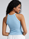 Seamless Ribbed Halter Bra Tank