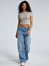 Solid Slim Fit Braless Crop Tops