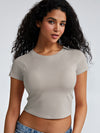 Solid Slim Fit Braless Crop Tops