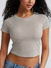 Solid Slim Fit Braless Crop Tops