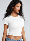 Solid Slim Fit Braless Crop Tops