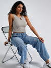 Metal Link Cutout Bra Tank